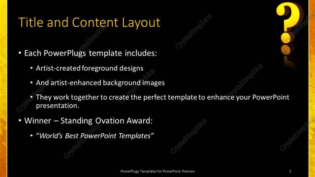 Title and Content presentation slide layout