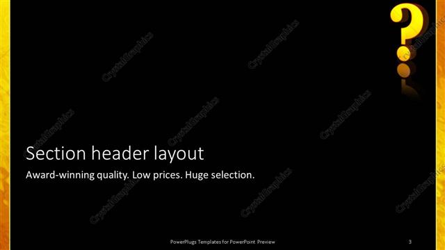 Section Header presentation slide layout