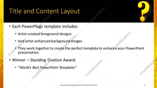 Title and Content presentation slide layout