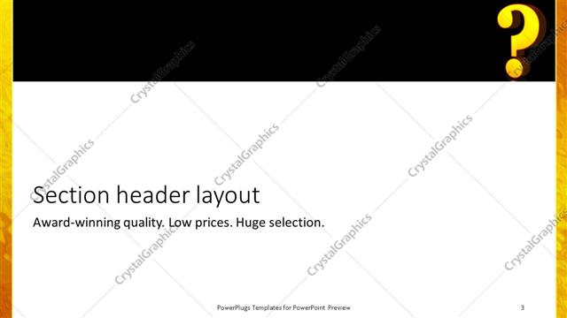 Section Header presentation slide layout