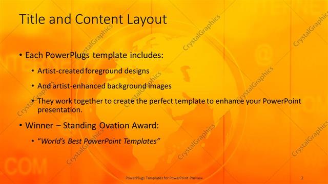 Title and Content presentation slide layout