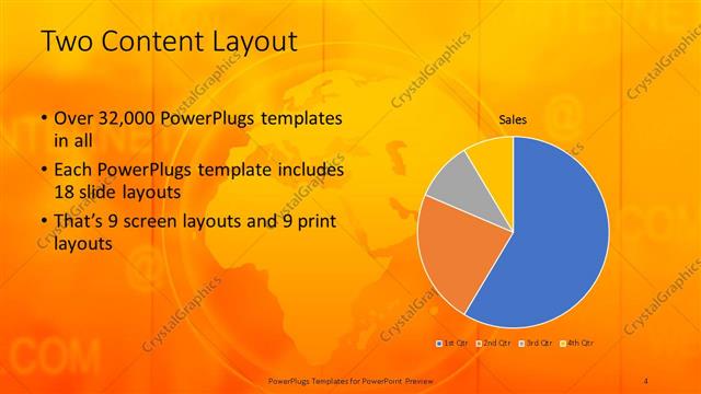 Two Content presentation slide layout