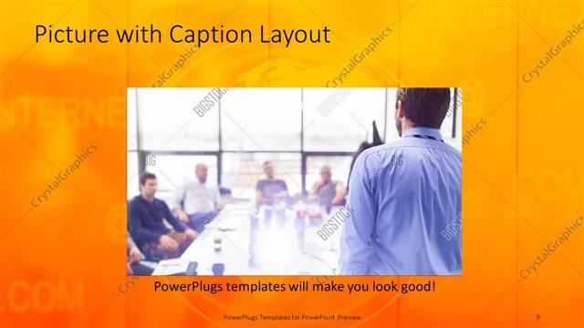 Picture with Caption presentation slide layout
