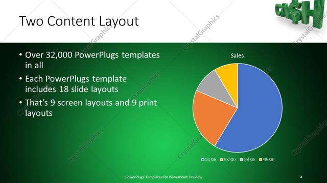 Two Content presentation slide layout