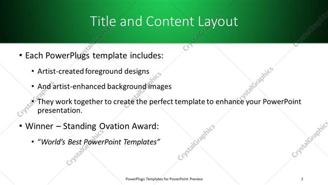 Title and Content presentation slide layout