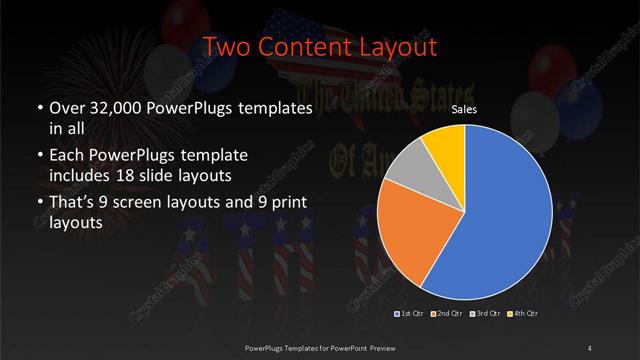 Two Content presentation slide layout