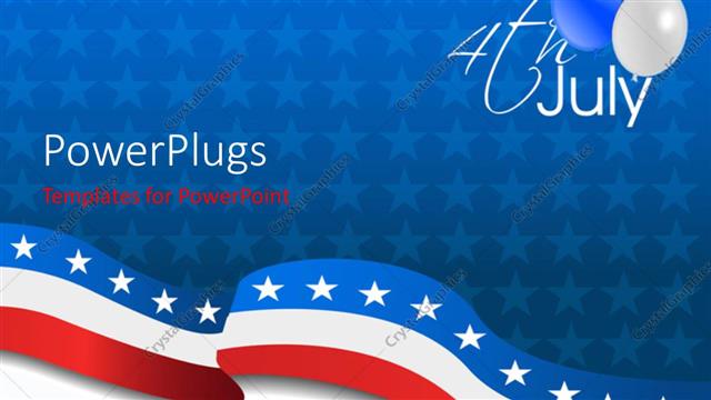  Presentation with independence - 4th July American independence, with flag