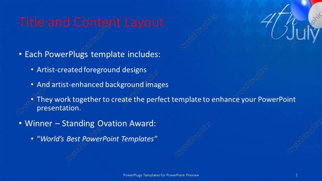 Title and Content presentation slide layout