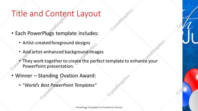 Title and Content presentation slide layout