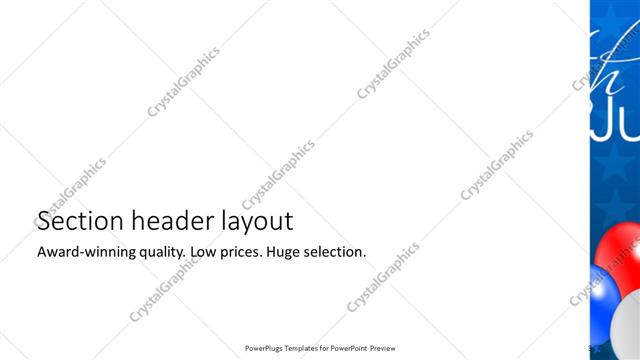 Section Header presentation slide layout