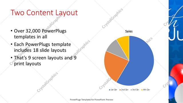 Two Content presentation slide layout