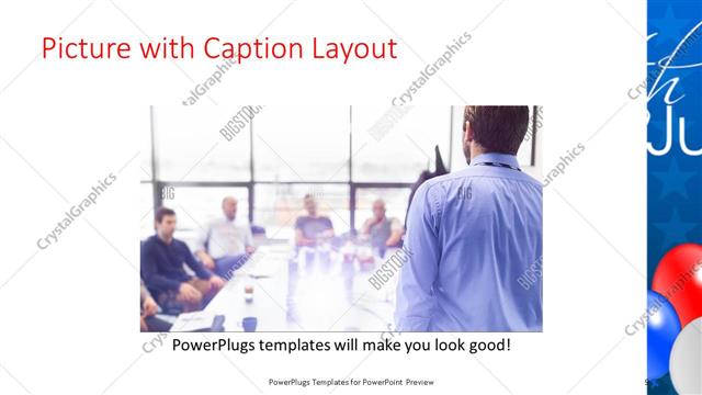 Picture with Caption presentation slide layout