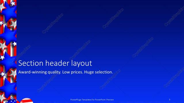 Section Header presentation slide layout