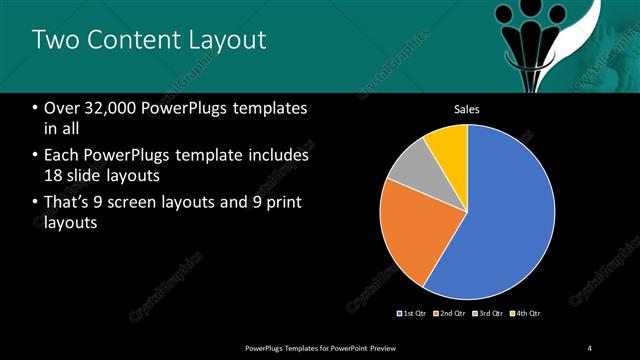 Two Content presentation slide layout