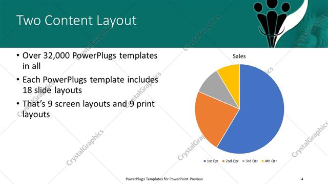 Two Content presentation slide layout