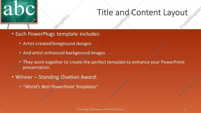 Title and Content presentation slide layout