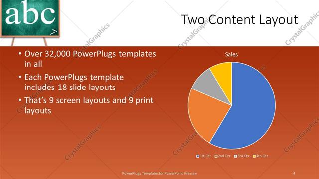 Two Content presentation slide layout
