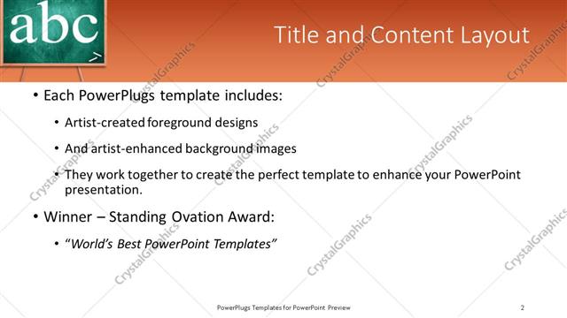 Title and Content presentation slide layout