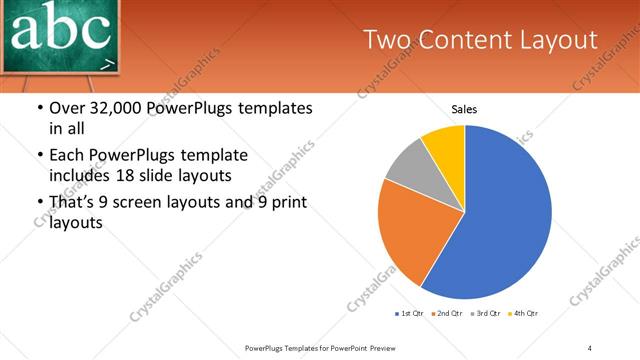Two Content presentation slide layout