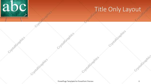 Title Only presentation slide layout