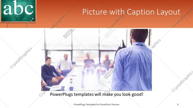 Picture with Caption presentation slide layout
