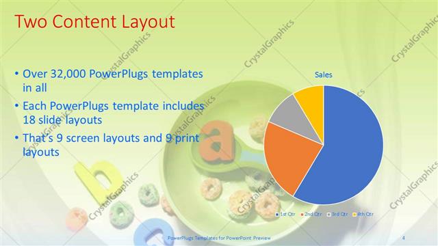Two Content presentation slide layout