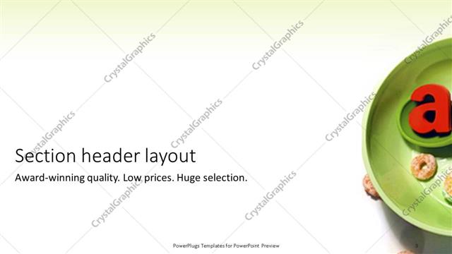 Section Header presentation slide layout