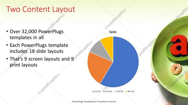 Two Content presentation slide layout