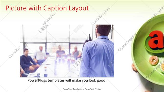 Picture with Caption presentation slide layout
