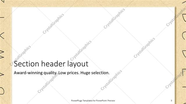 Section Header presentation slide layout