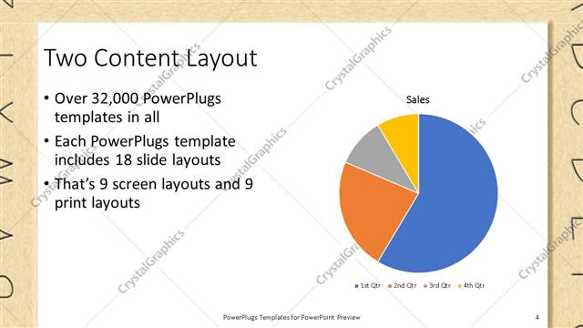 Two Content presentation slide layout