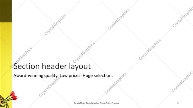 Section Header presentation slide layout