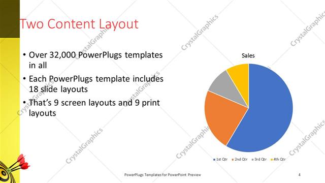 Two Content presentation slide layout
