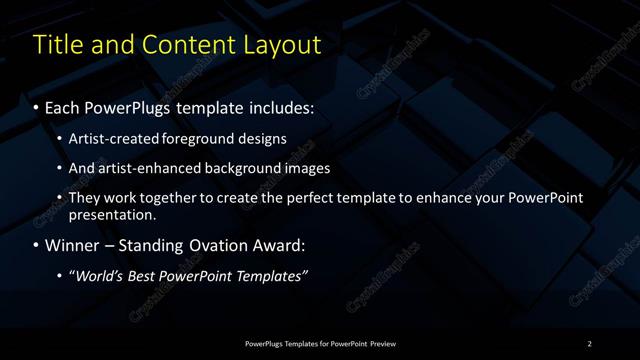 Title and Content presentation slide layout