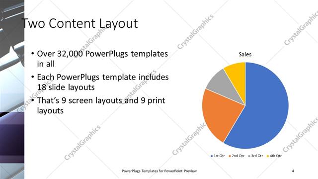 Two Content presentation slide layout