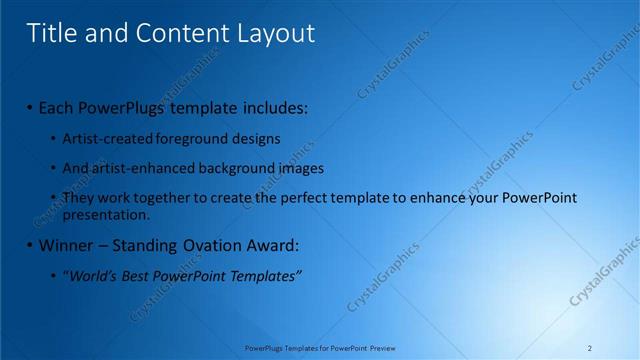 Title and Content presentation slide layout