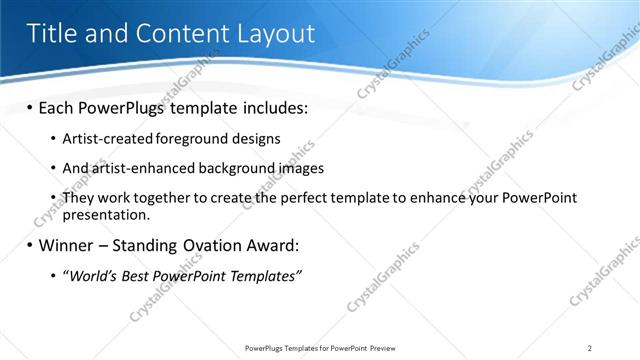 Title and Content presentation slide layout