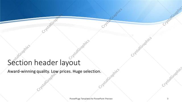Section Header presentation slide layout