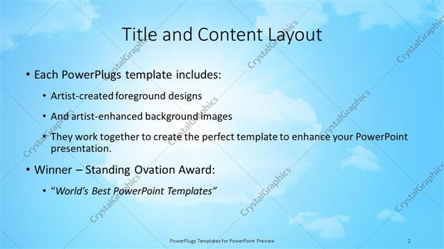 Title and Content presentation slide layout