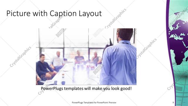 Picture with Caption presentation slide layout