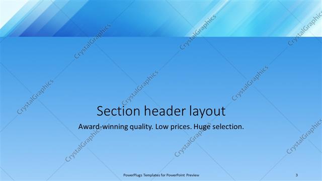 Section Header presentation slide layout