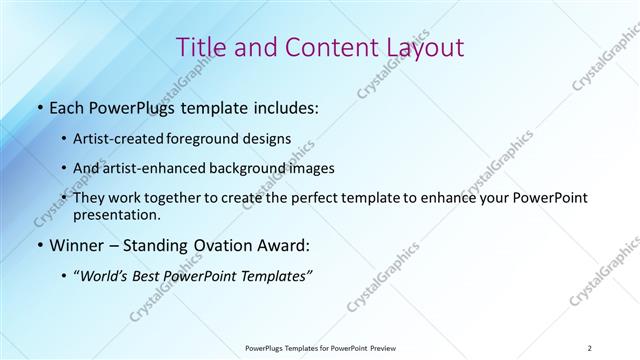 Title and Content presentation slide layout