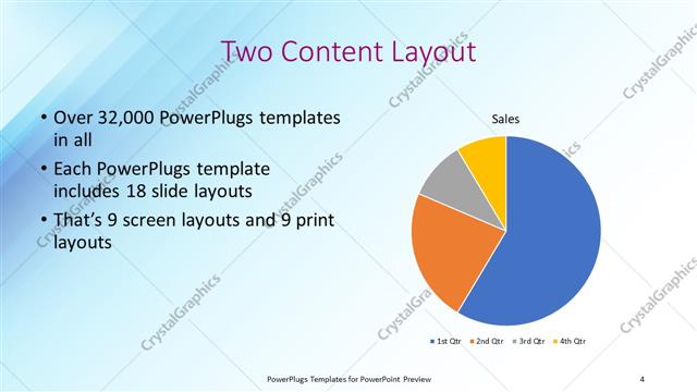 Two Content presentation slide layout
