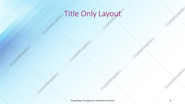 Title Only presentation slide layout