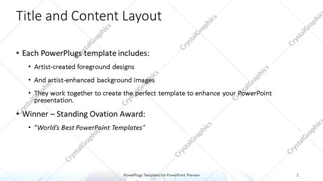 Title and Content presentation slide layout