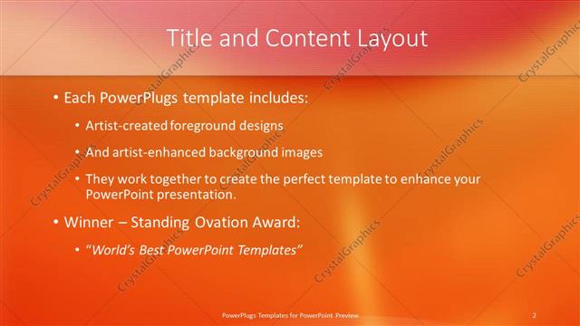 Title and Content presentation slide layout