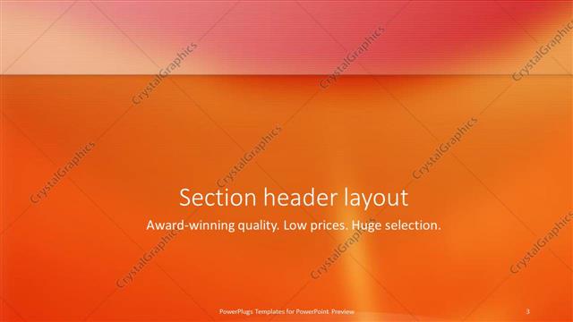 Section Header presentation slide layout