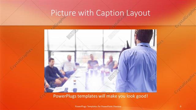 Picture with Caption presentation slide layout