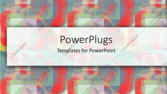  Presentation with artistic - Abstract artistic painting with small squared depictions of rose buds