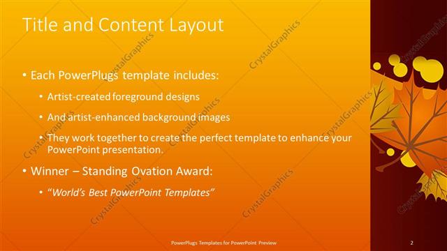 Title and Content presentation slide layout
